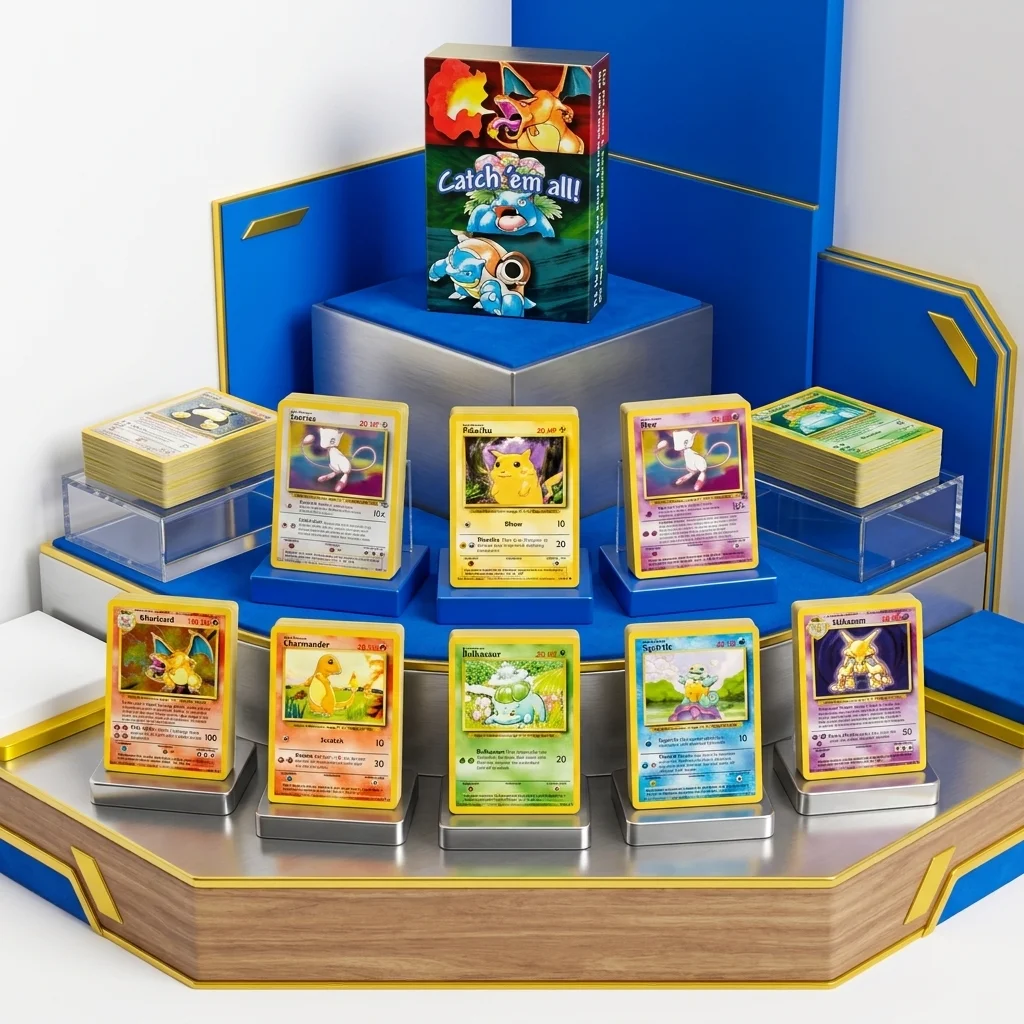 1996 Pokémon 1st Generation Card Set 151Pcs | Charizard Pikachu Mewtwo Blastoise | English Trading Card Collection