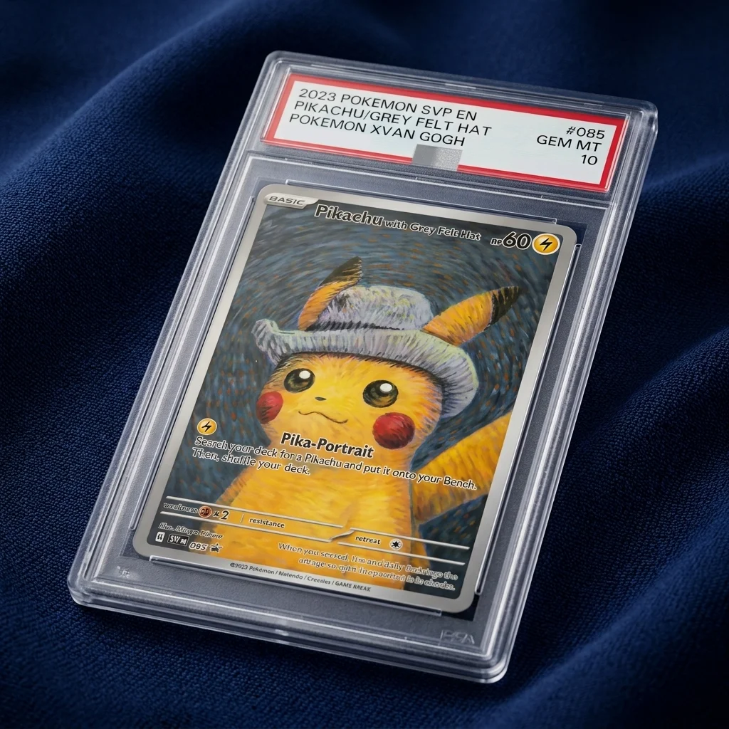 Pikachu Grey Felt Hat Promo Card 2023 SVP EN – Full Art Foil Collection