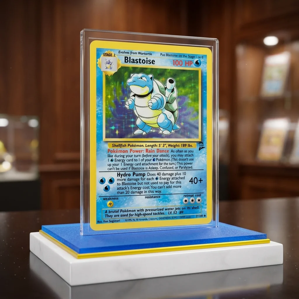 Blastoise 1996 Base Set 1st Edition Foil Pokémon Trading Card Collectible