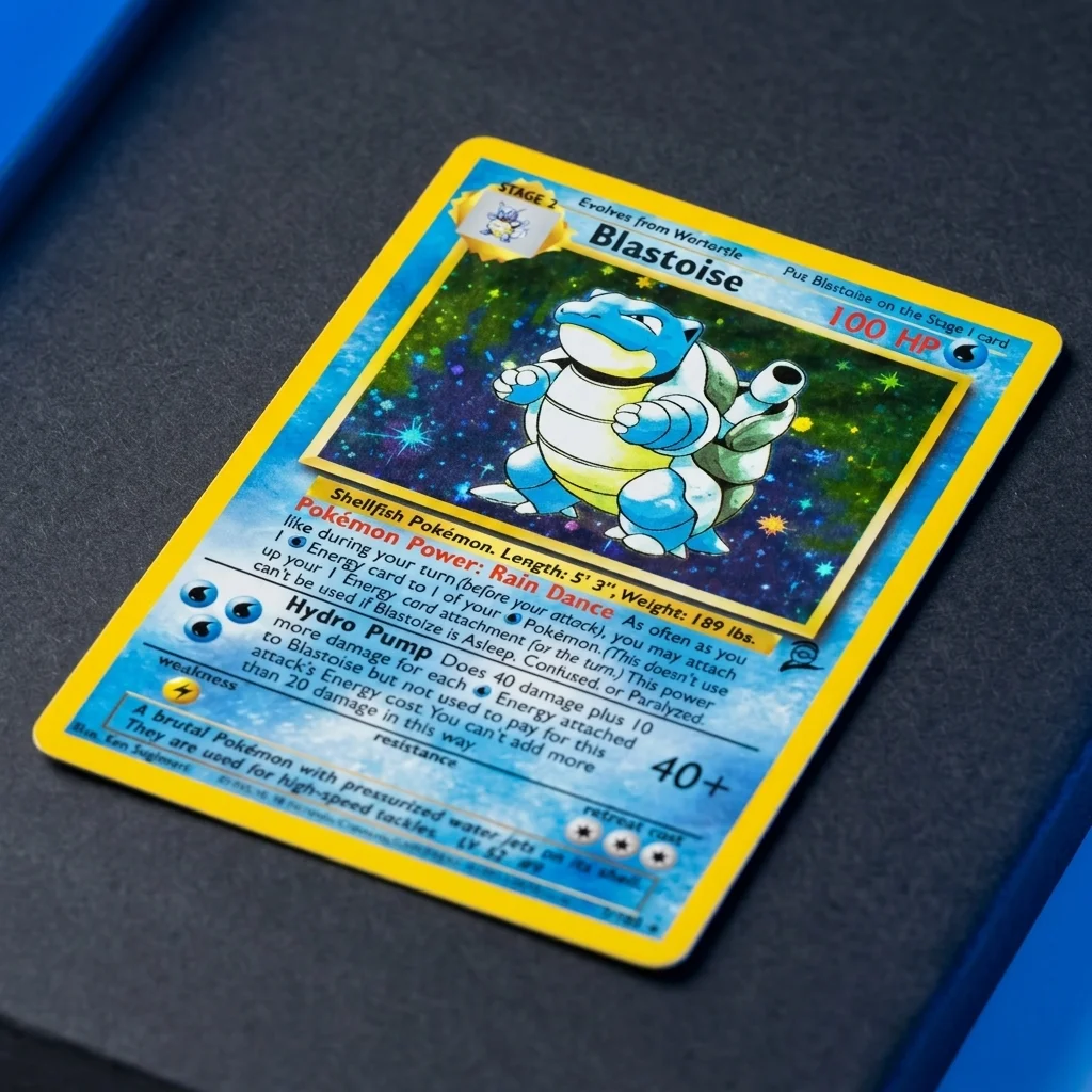 Blastoise 1996 Base Set 1st Edition Foil Pokémon Trading Card Collectible