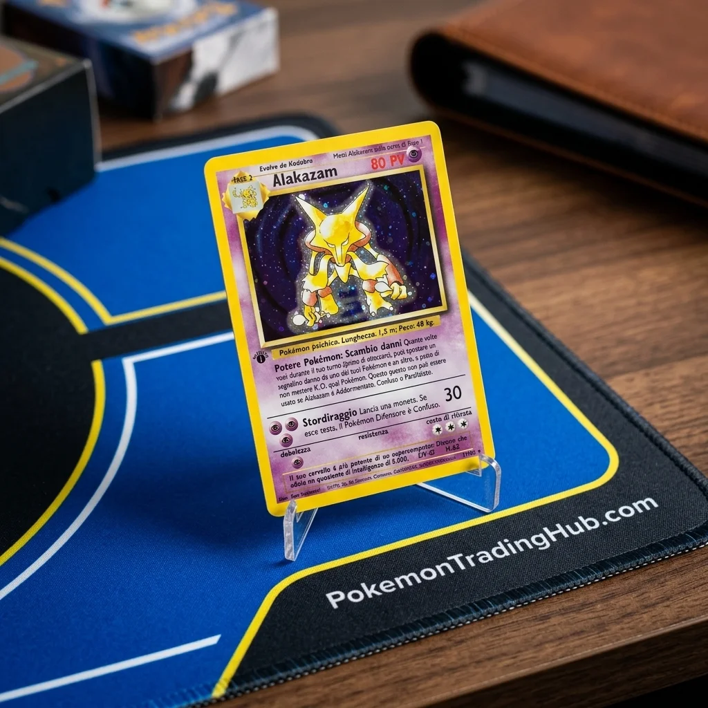 Alakazam Italian Base Set Holo Card, PTCG