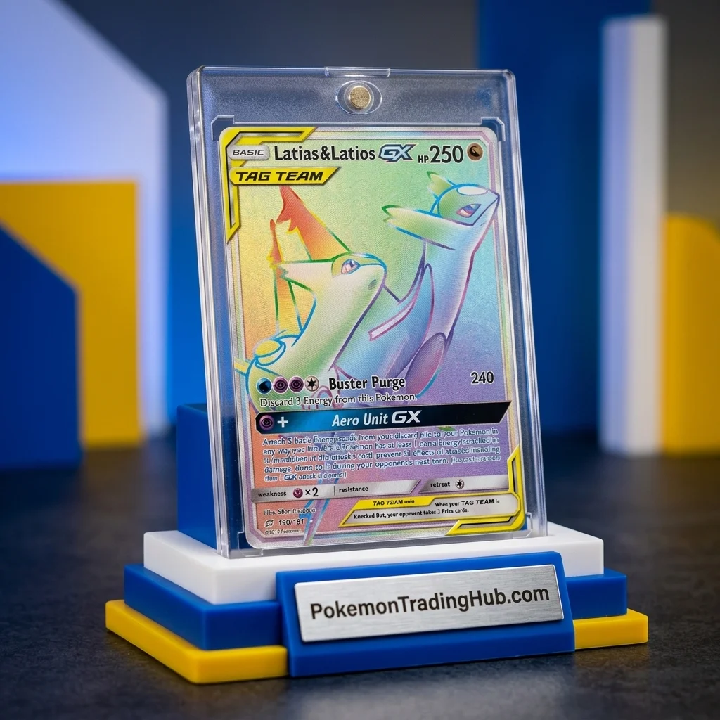 Latias & Latios GX Rainbow Holographic Rare Pokémon Card