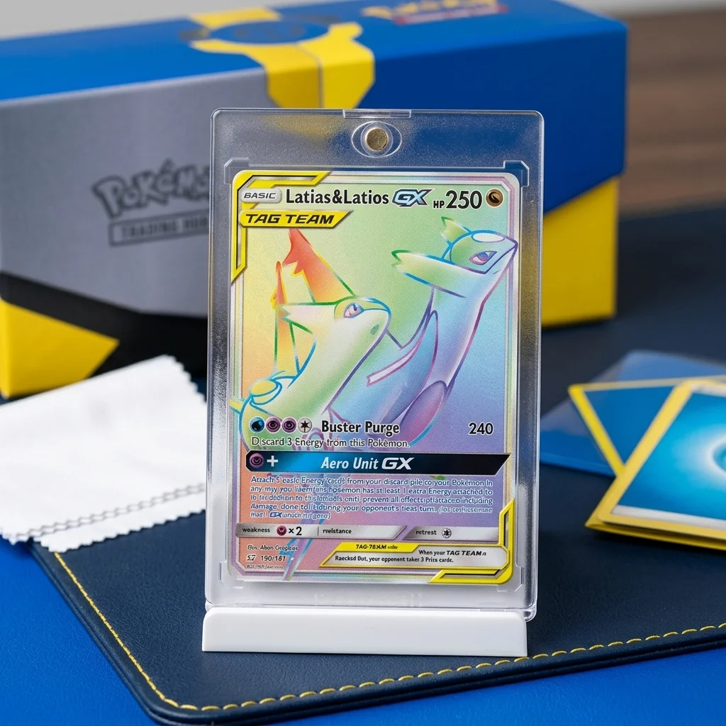 Latias & Latios GX Rainbow Holographic Rare Pokémon Card