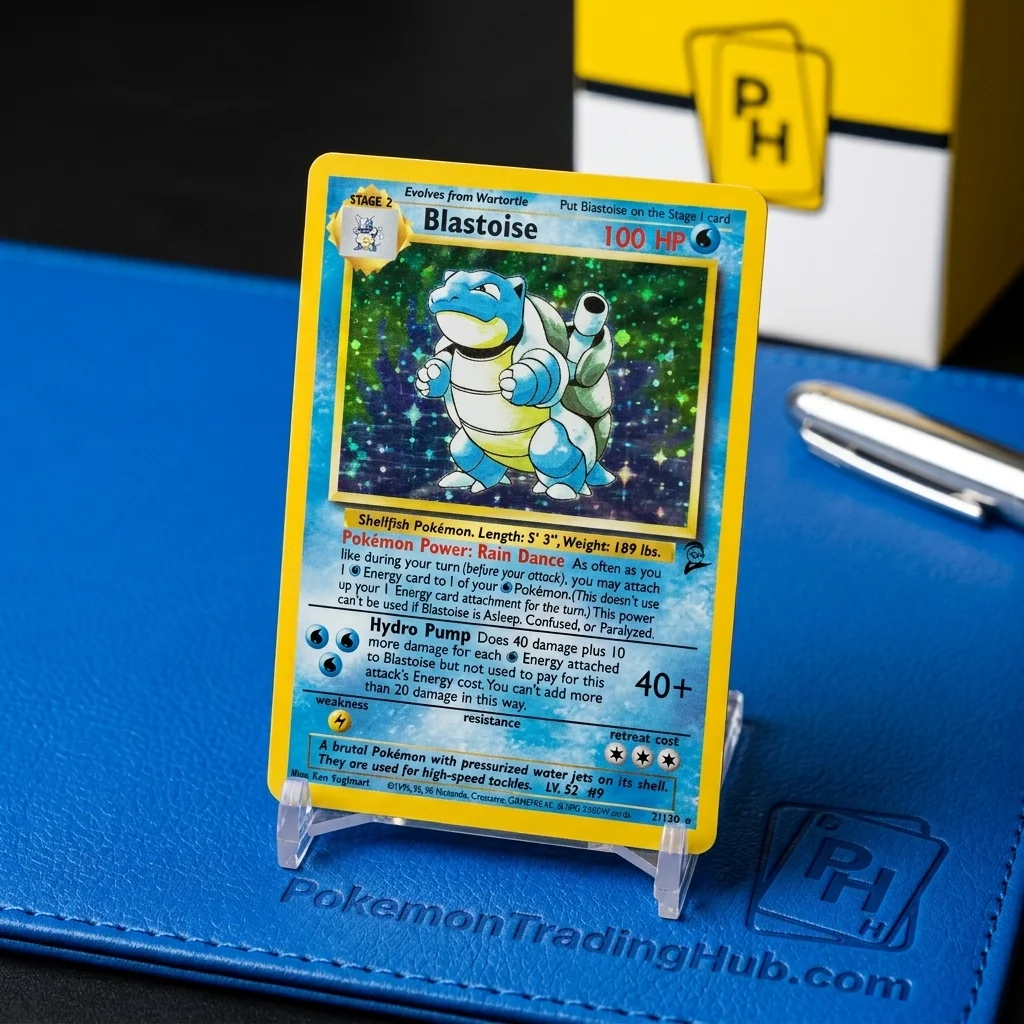 Blastoise 1996 Base Set 1st Edition Foil Pokémon Trading Card Collectible