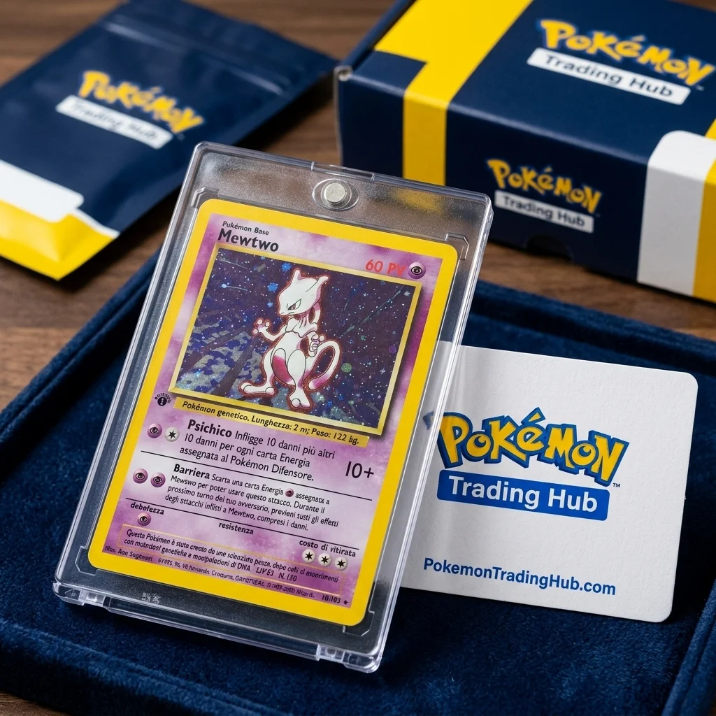 Mewtwo Italian Base Set Card, Holographic TCG DIY Collectible