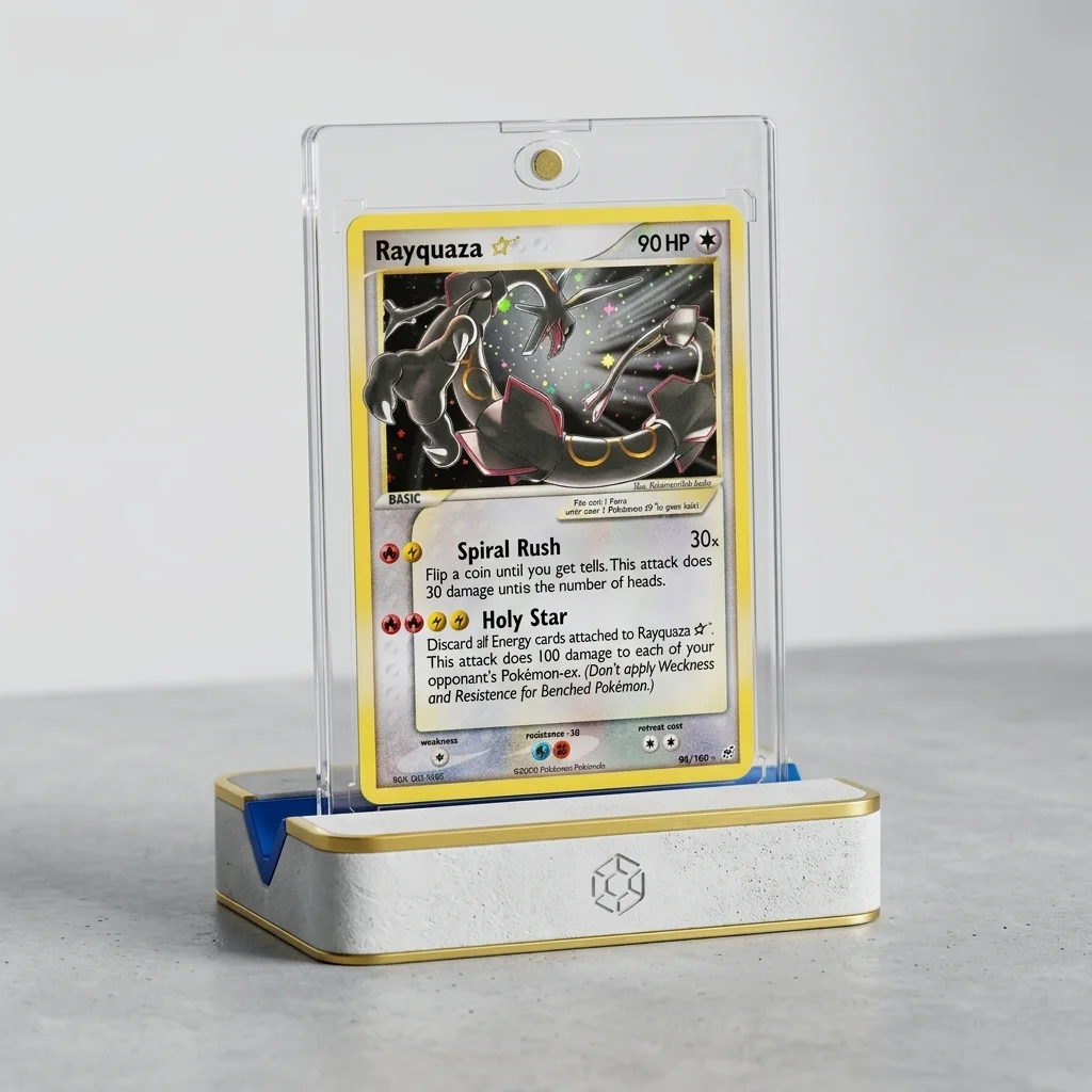 Rayquaza Gold Star Cosmos Holo Deoxys 107/107 Display Card